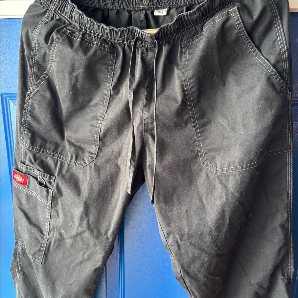 Dickies Ladies Black Scrub Cargo Pants Medium Tall